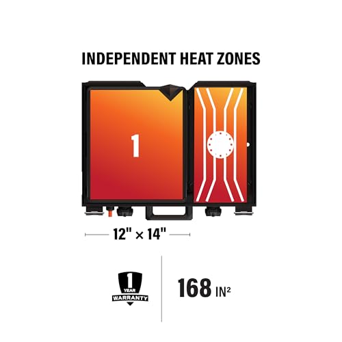 Camping Griddle with Side Burner for Outdoor Cooking