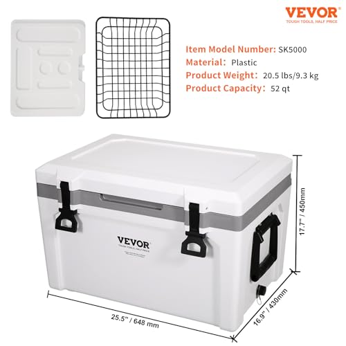 Ultra Light Hard Cooler with Heavy Duty Handle for Camping