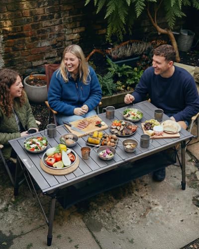 50 Inch Roll Up Aluminum Folding Camping Picnic Table