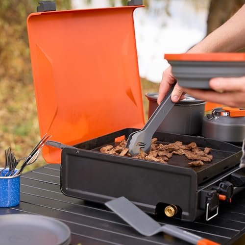 Camping Griddle with Side Burner for Outdoor Cooking