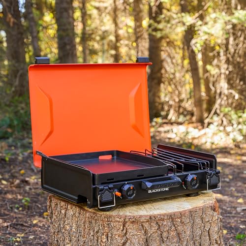 Camping Griddle with Side Burner for Outdoor Cooking
