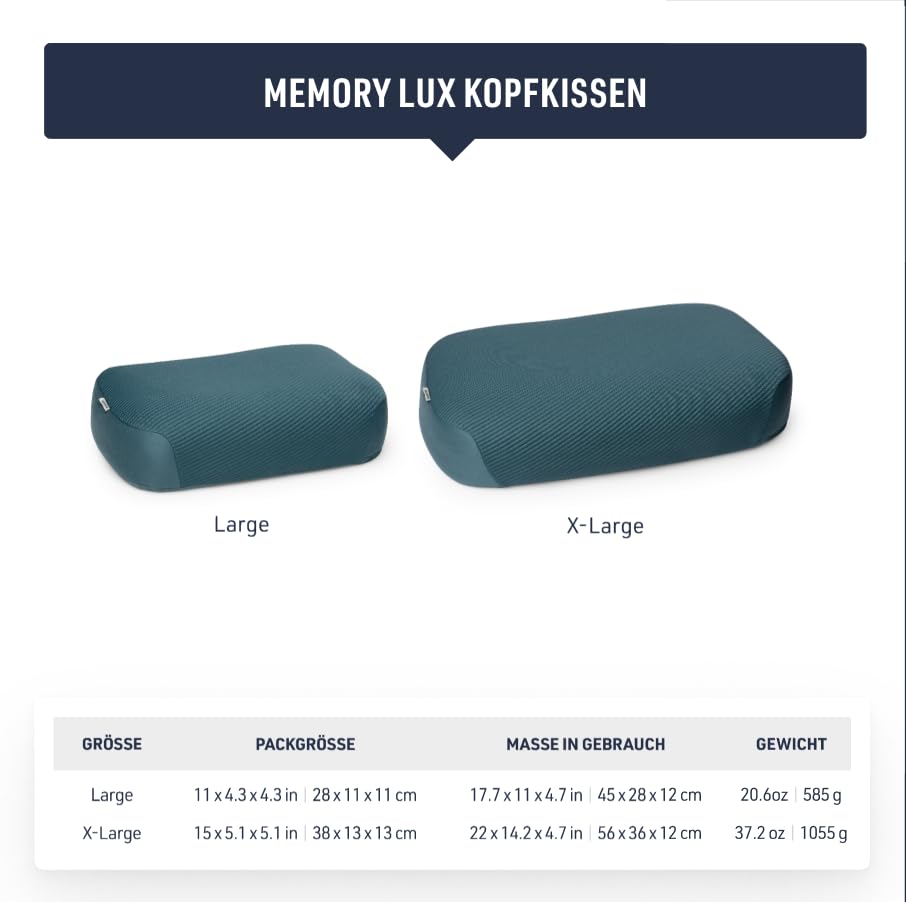 Inflatable Memory Foam Camping Pillow for Travel