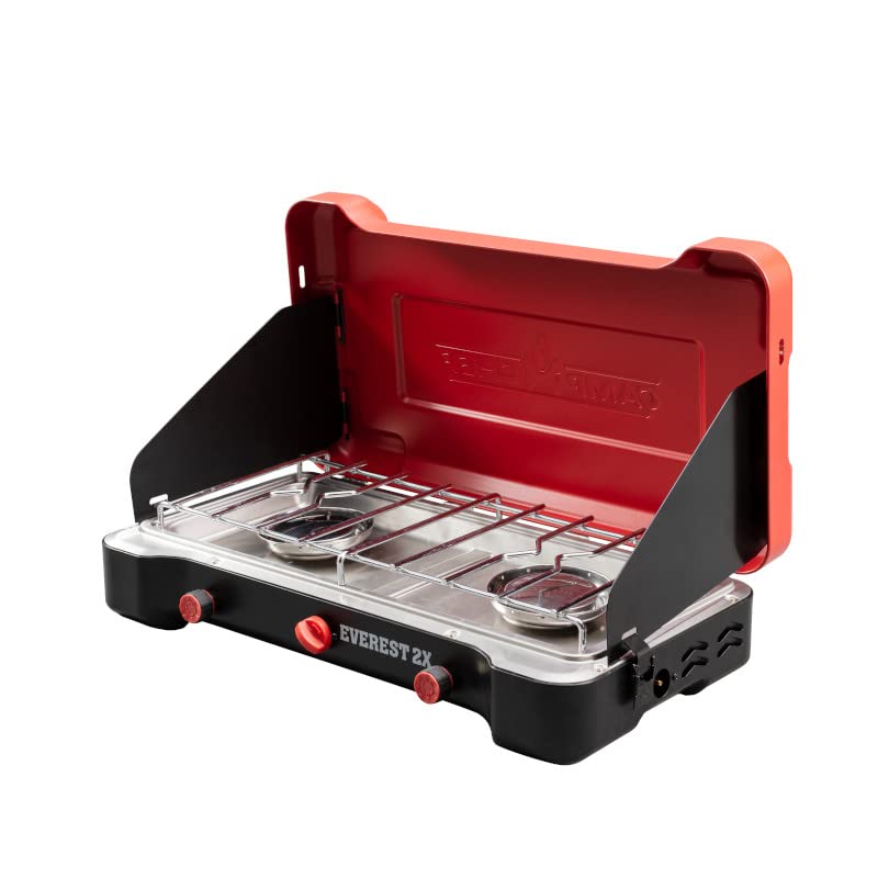 Portable Two Burner Propane Camping Stove for Outdoor Cooking