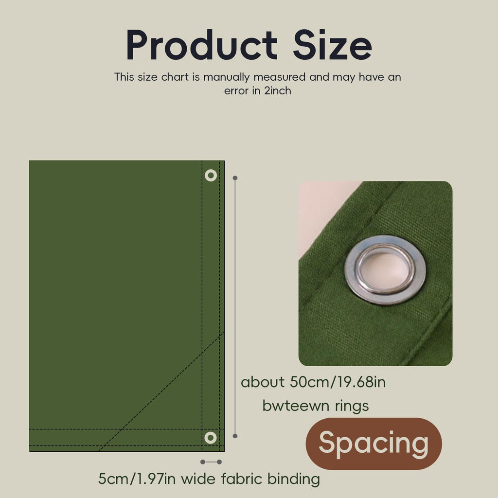 Heavy Duty Water Resistant Canvas Tarp with Grommets