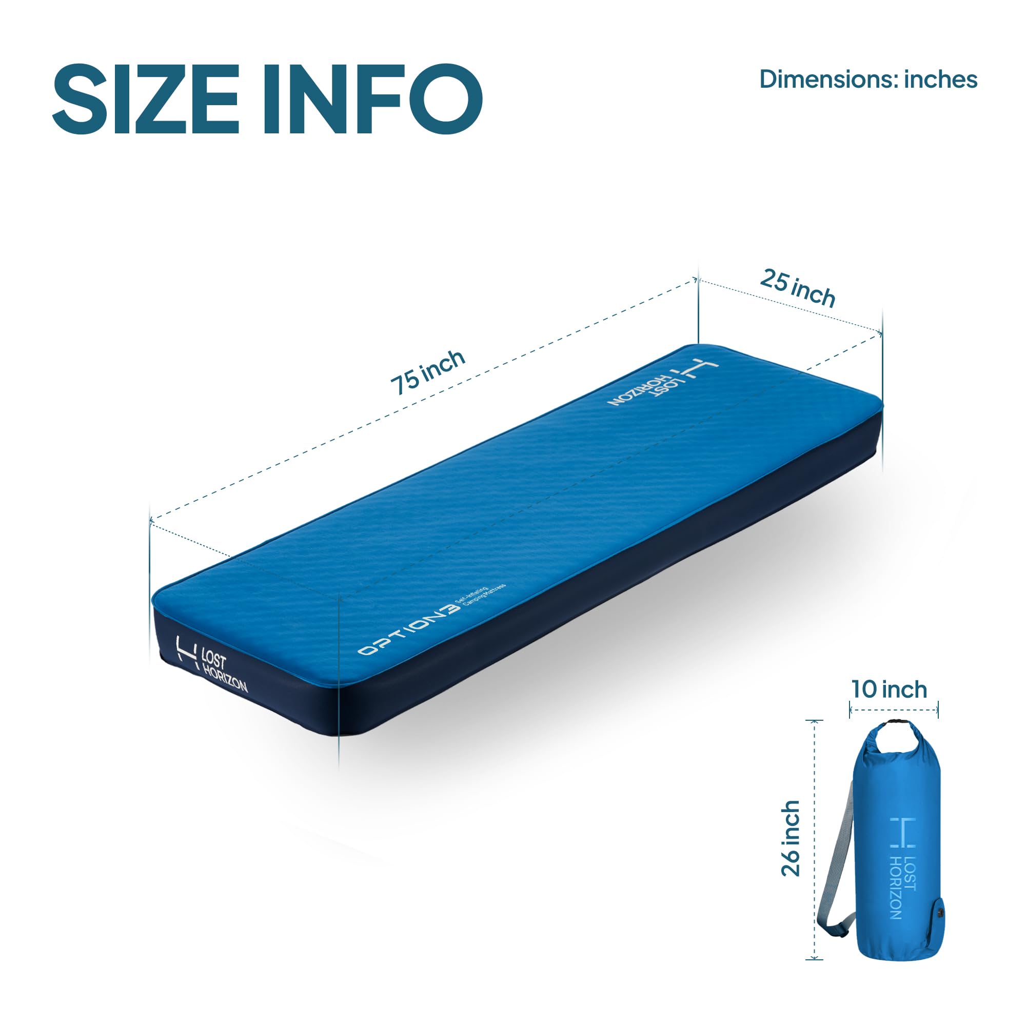 Self Inflating Air and Foam Camping Mattress Sleeping Pad