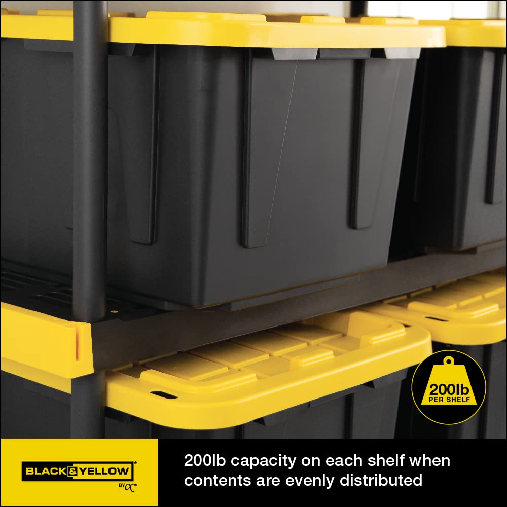 Heavy Duty Storage Shelving System with Storage Containers