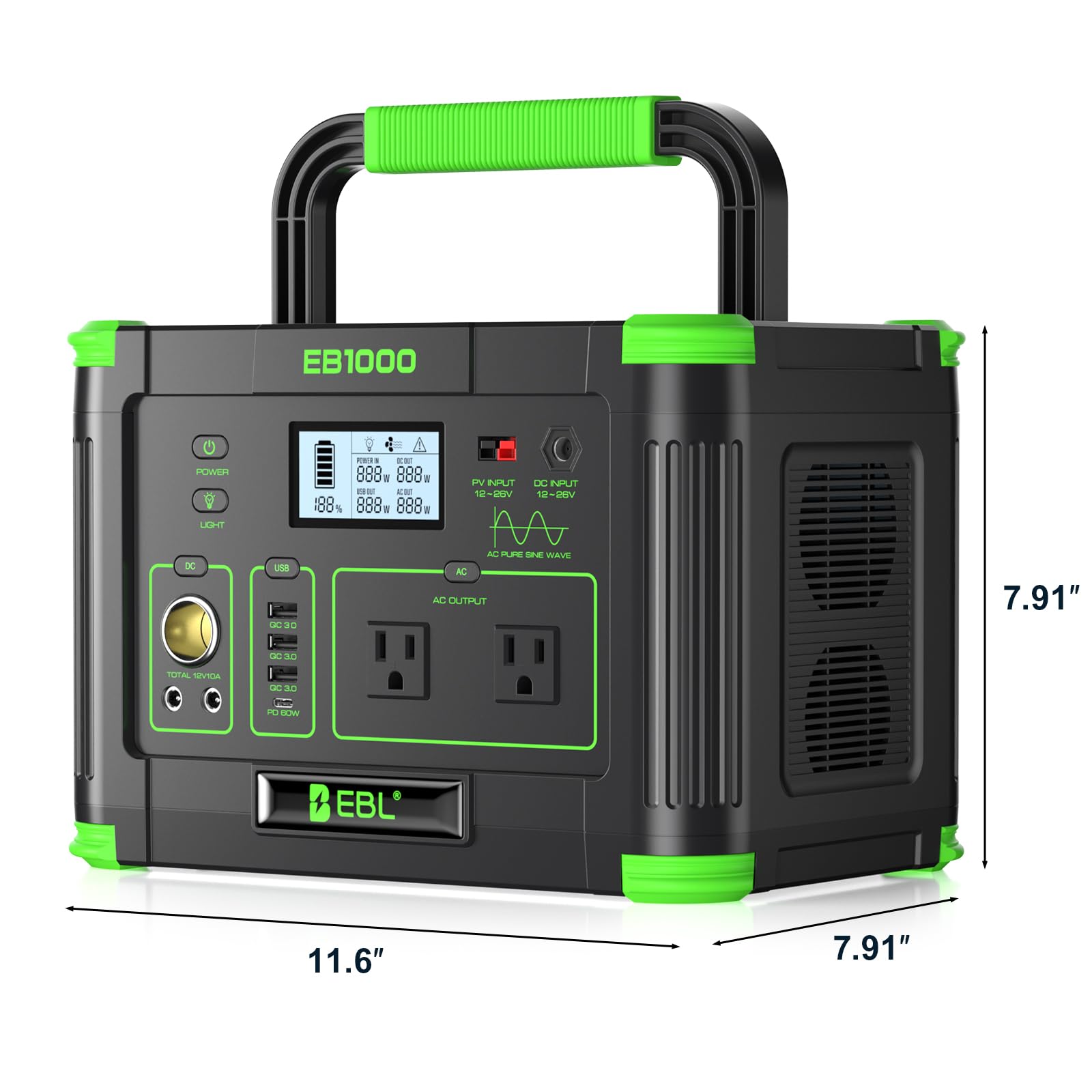 Portable Power Station for Camping and Emergency Backup