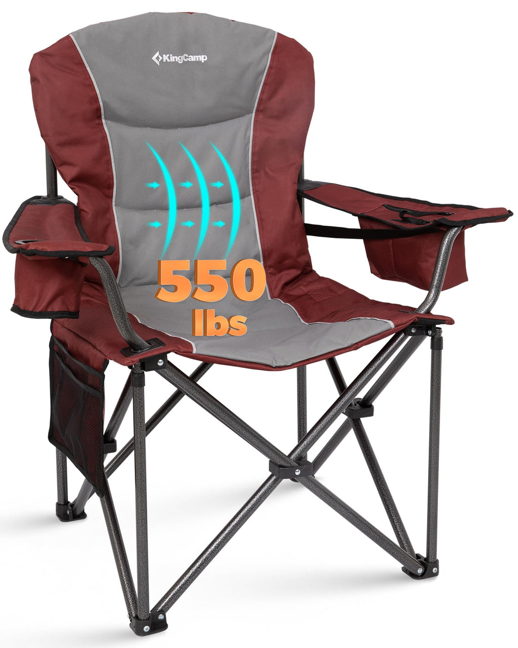 Oversized Heavy Duty Camping Chair with Lumbar Support
