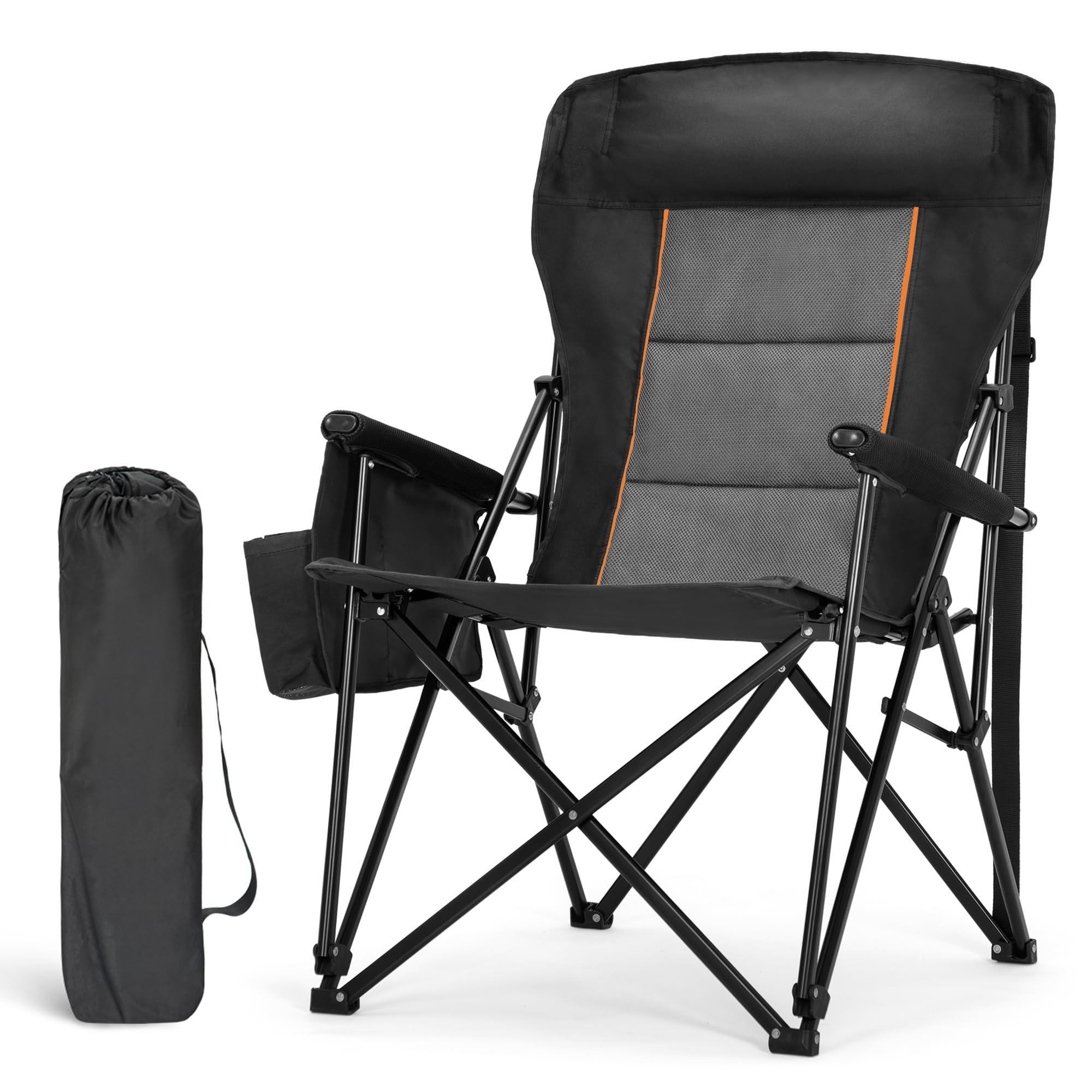 Oversized Heavy Duty Camping Chair with 29 Inch High Back