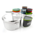 4 Person Stainless Steel Camping Cookware and Dinnerware Set