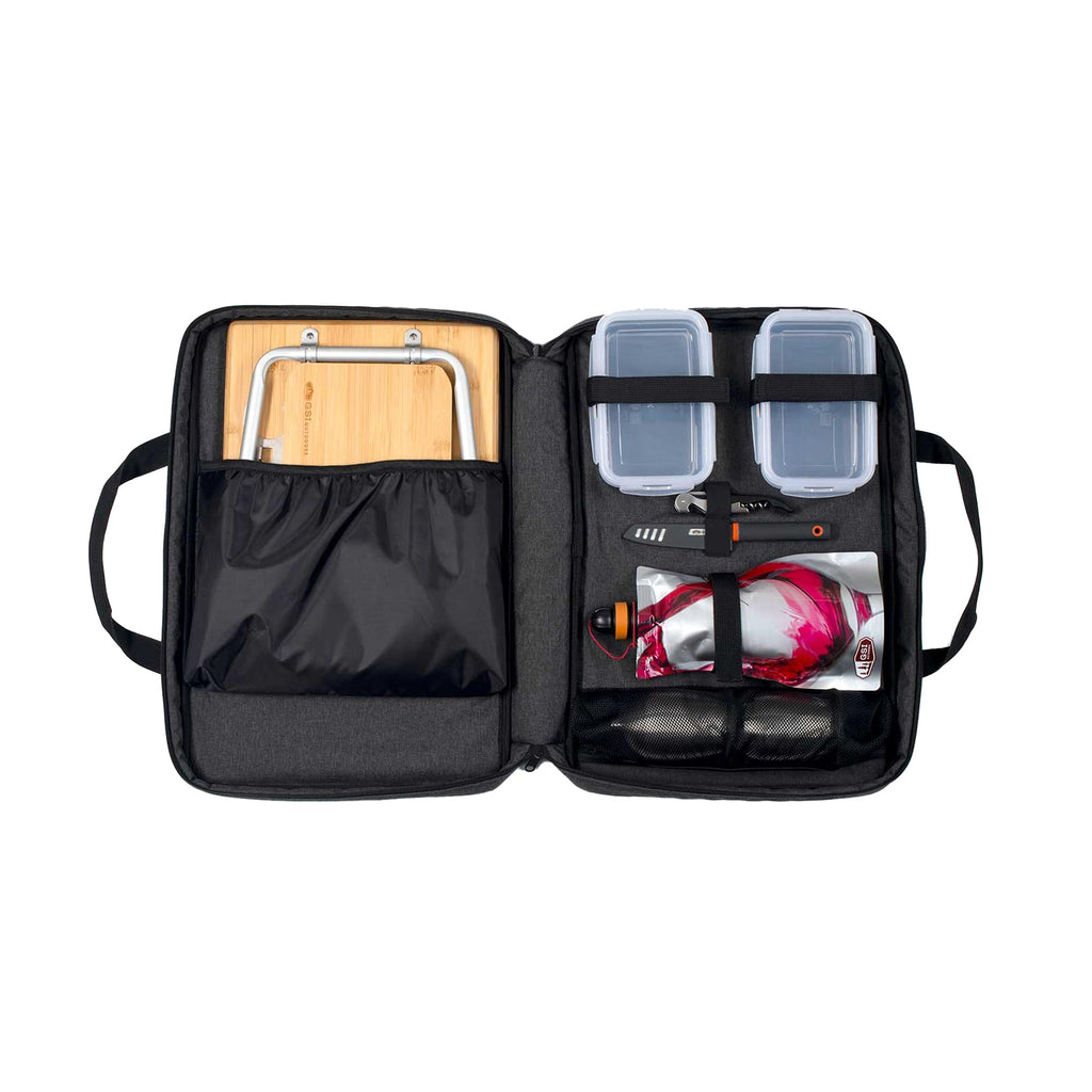 Two Person Outdoor Picnic Set with Table Glasses and Carry Case