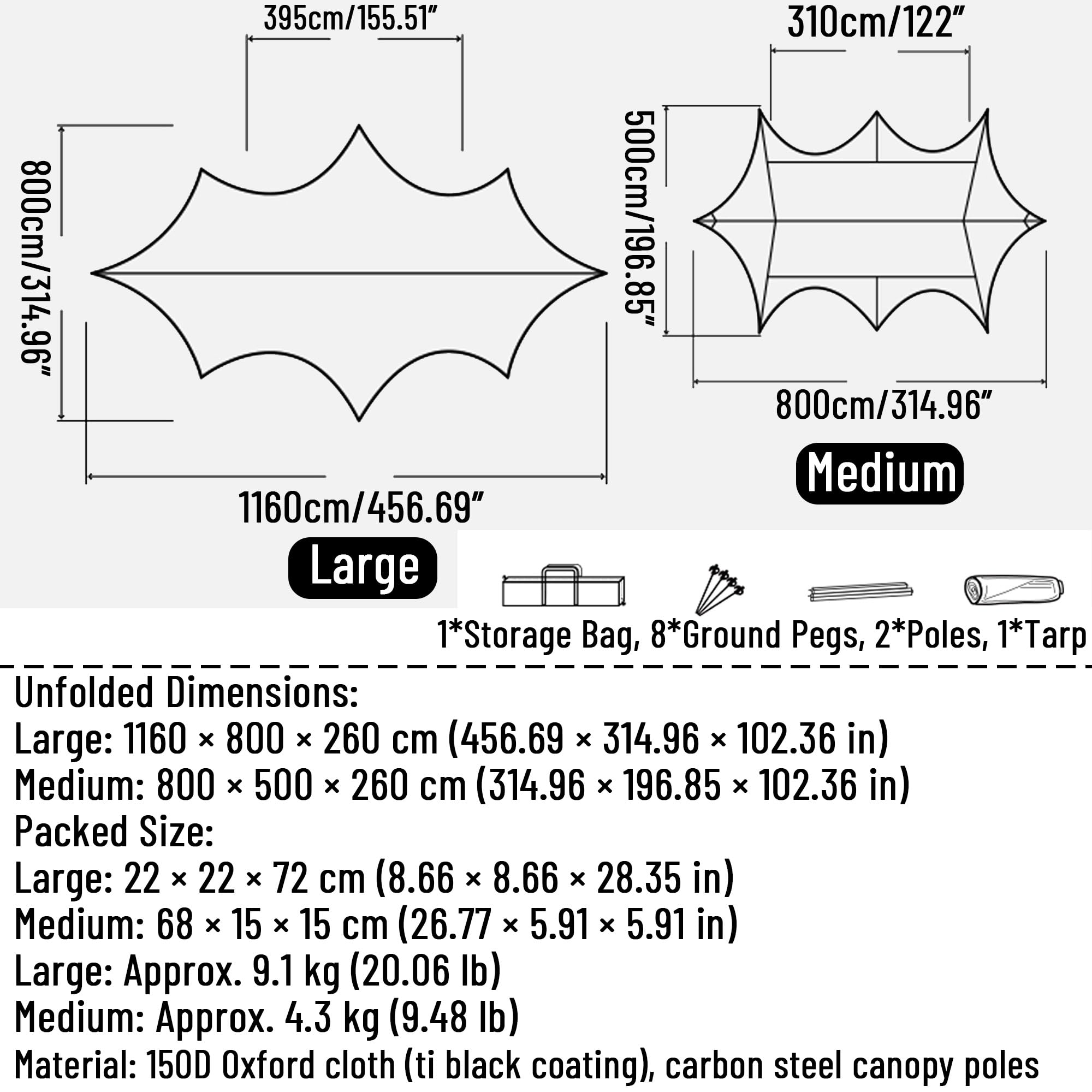 Large 16 to 20 Person Waterproof Camping Tarp Shelter