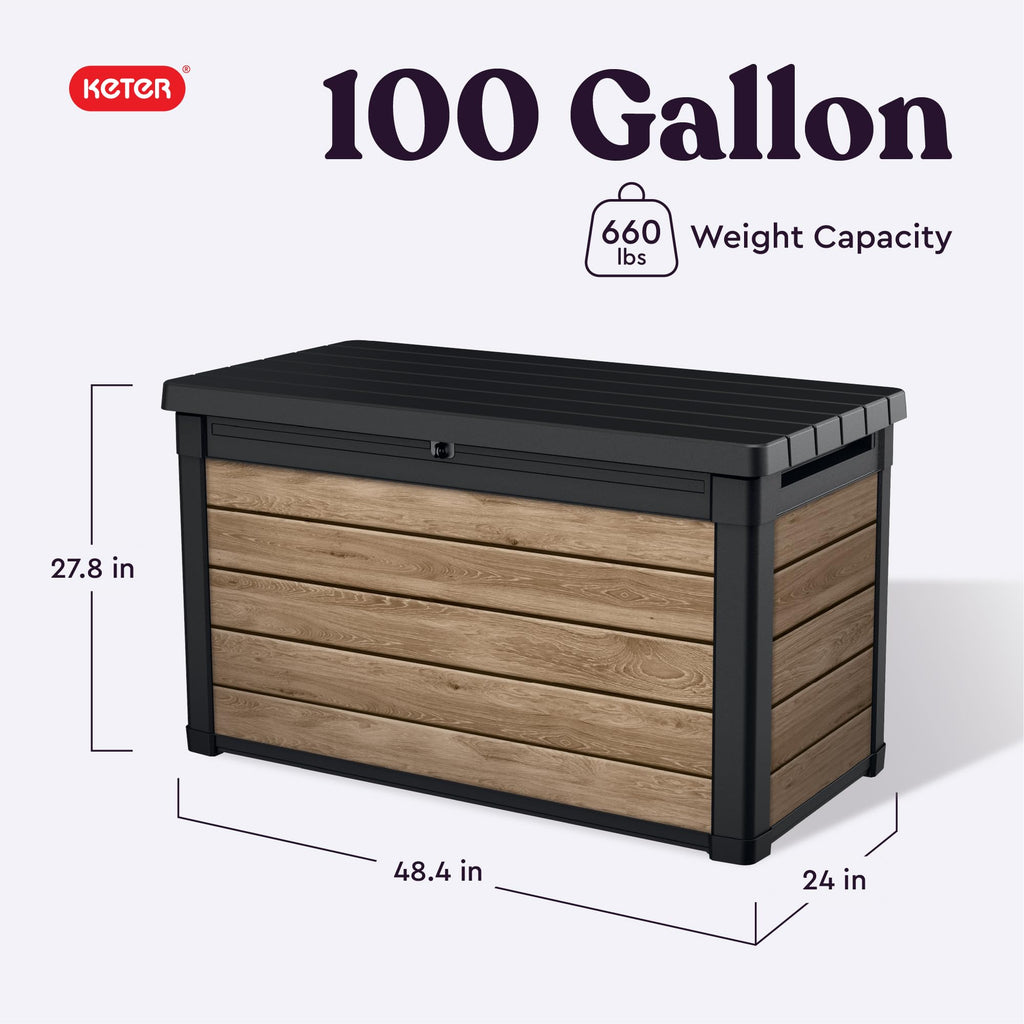 Resin Outdoor Storage Box and Patio Side Table