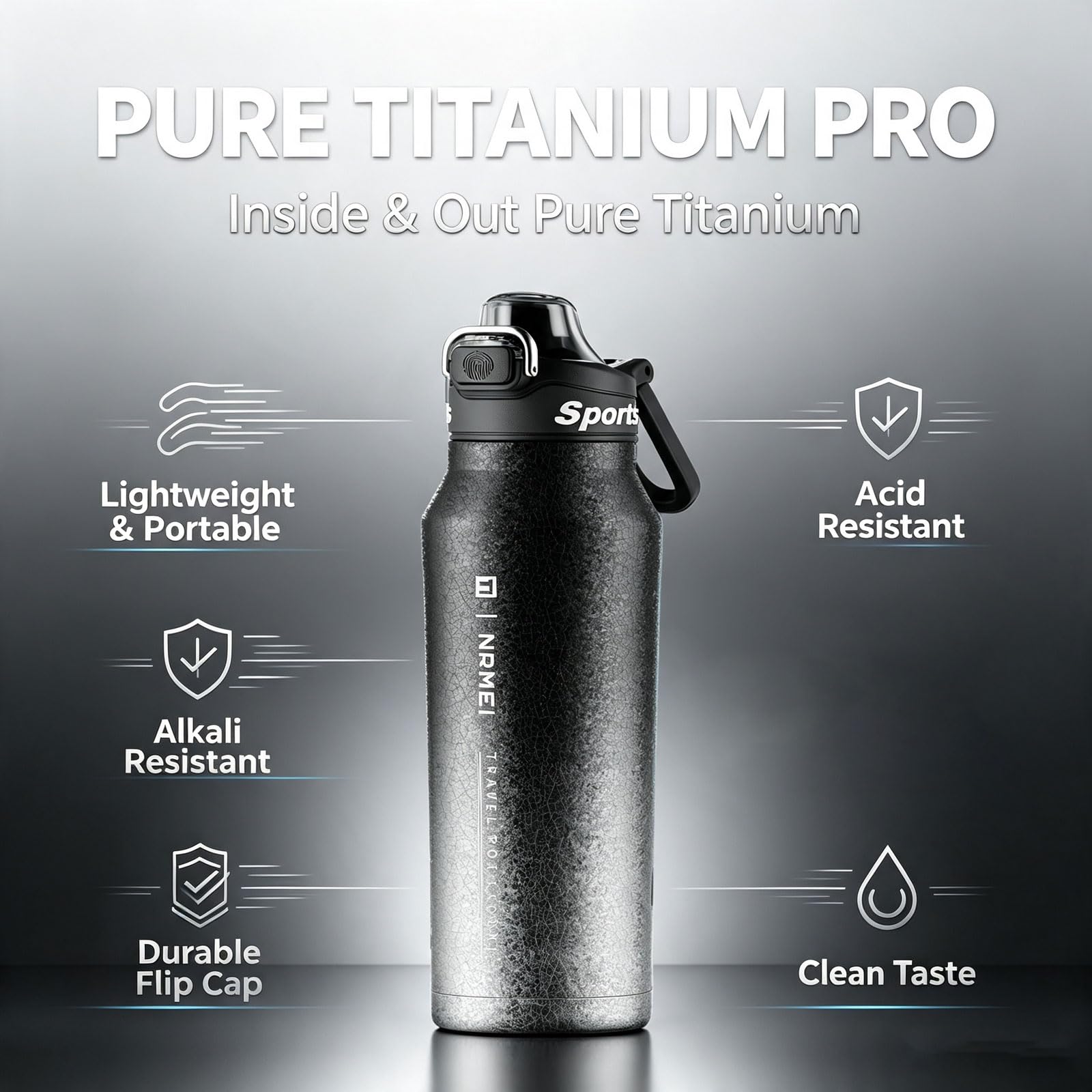 700ml Titanium Vacuum Insulated Sports Water Bottle