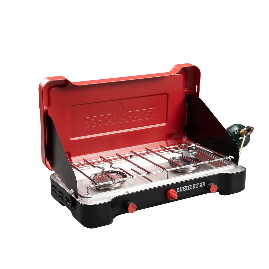 Portable Two Burner Propane Camping Stove for Outdoor Cooking