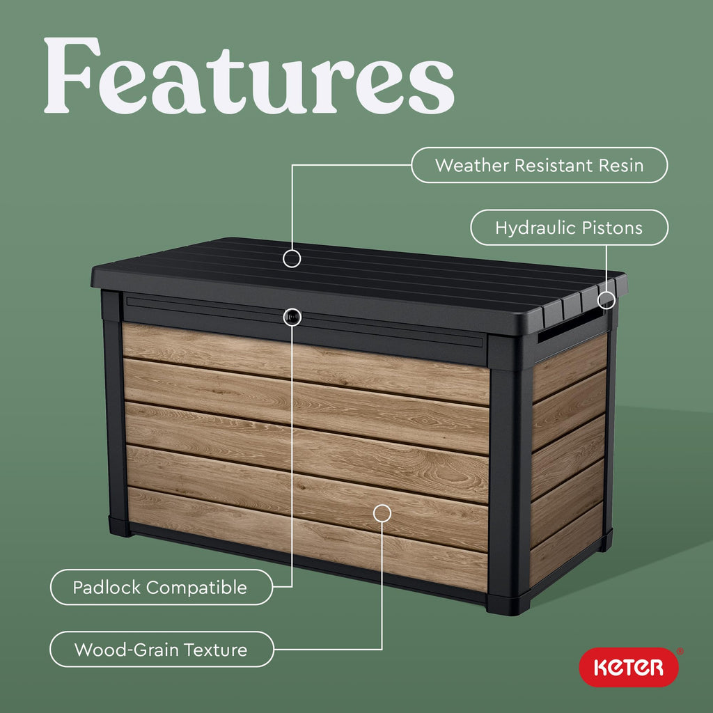 Resin Outdoor Storage Box and Patio Side Table