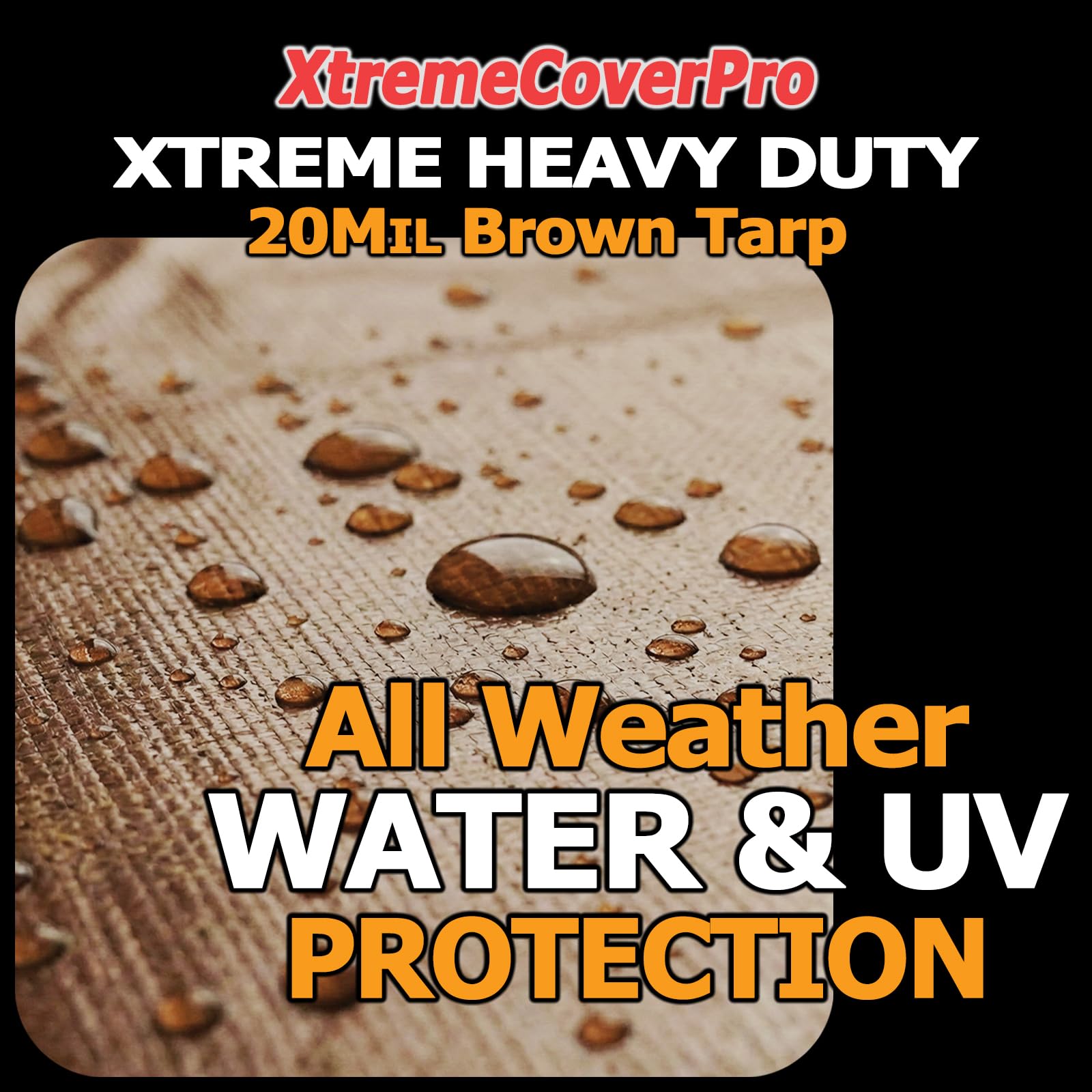 Heavy Duty 20 Mil Waterproof UV Resistant Outdoor Tarp