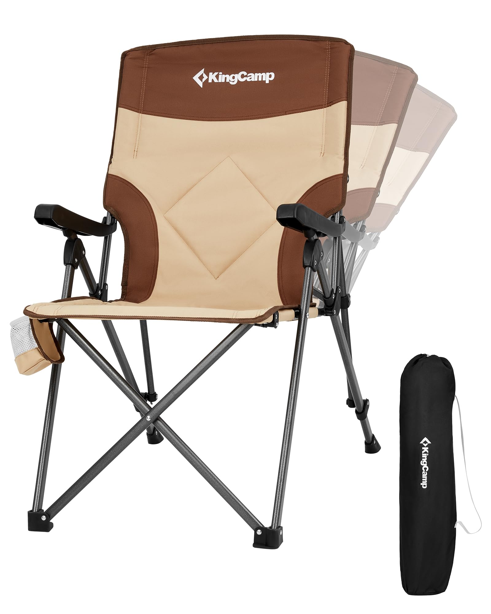 Oversized Heavy Duty Camping Chair with Lumbar Support