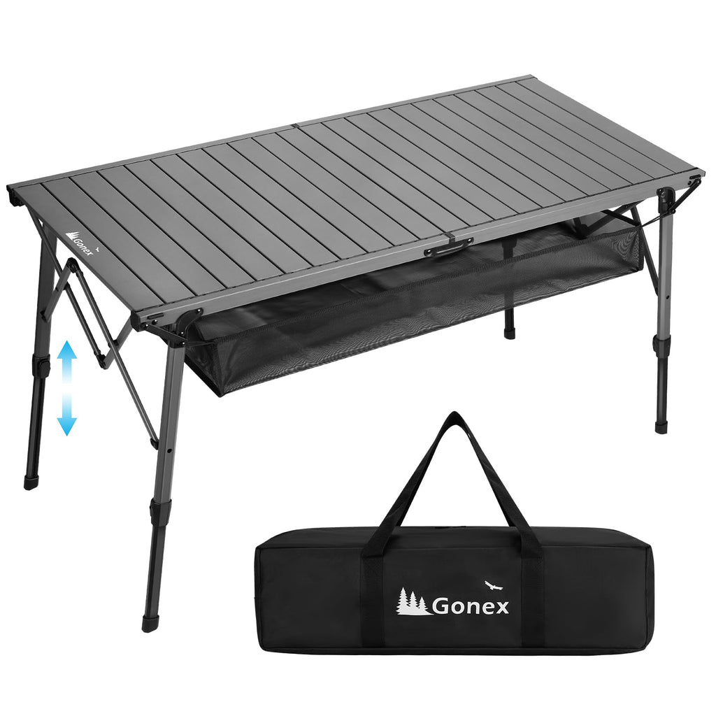 50 Inch Roll Up Aluminum Folding Camping Picnic Table