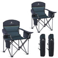 Oversized Folding Camping Chairs with Cooler Bag and Cup Holder