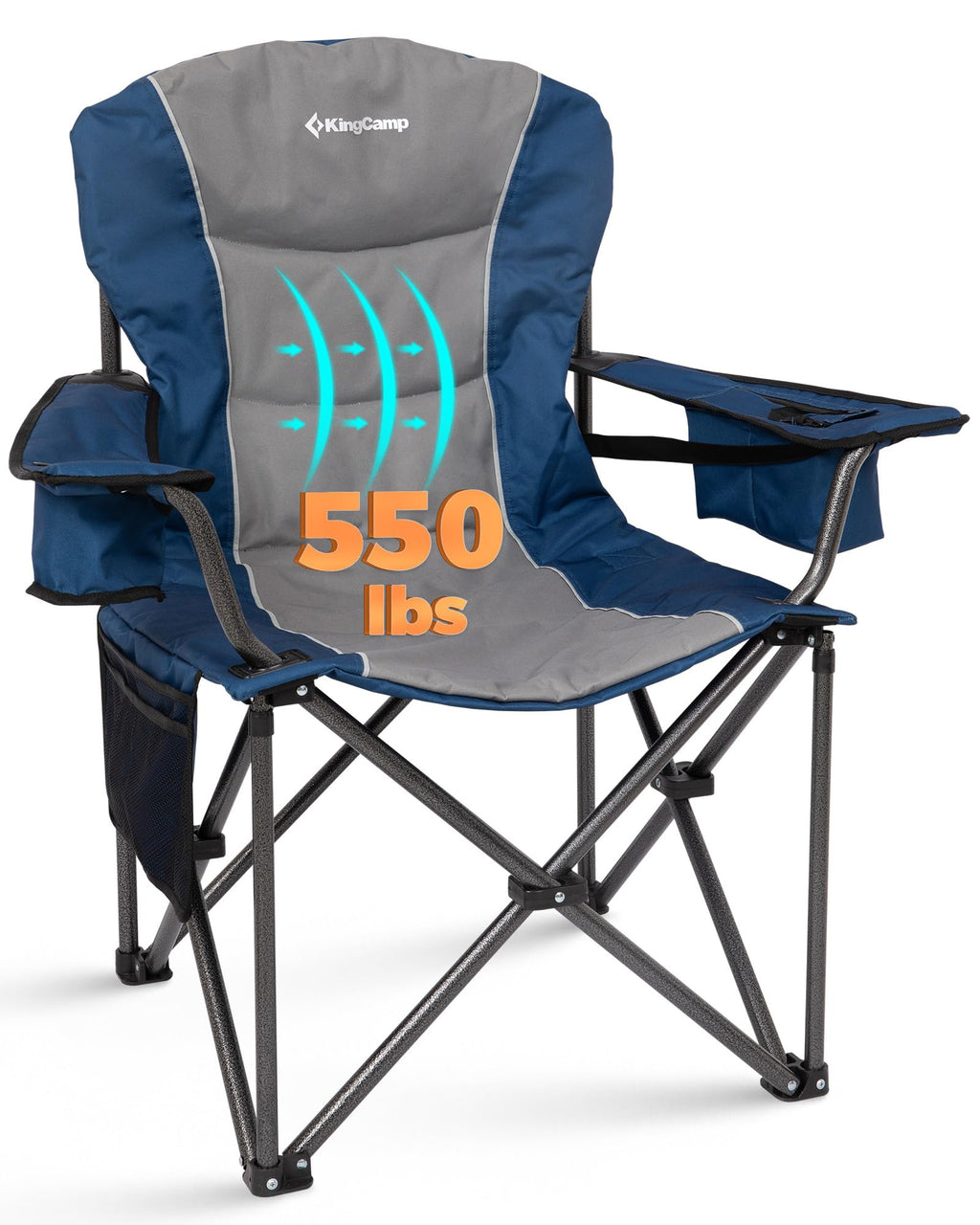 Oversized Heavy Duty Camping Chair with Lumbar Support
