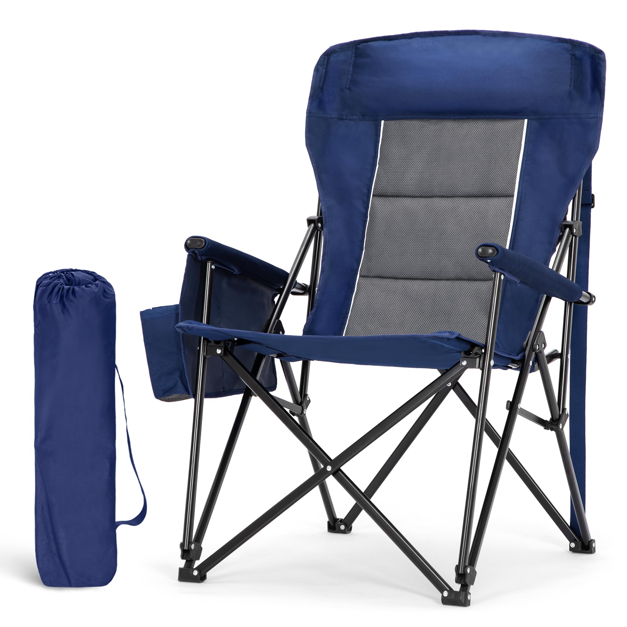 Oversized Heavy Duty Camping Chair with 29 Inch High Back