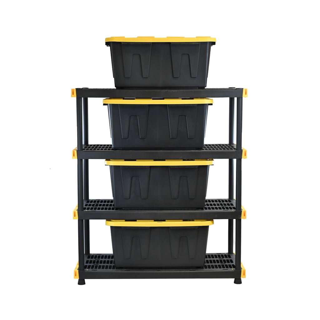 Heavy Duty Storage Shelving System with Storage Containers