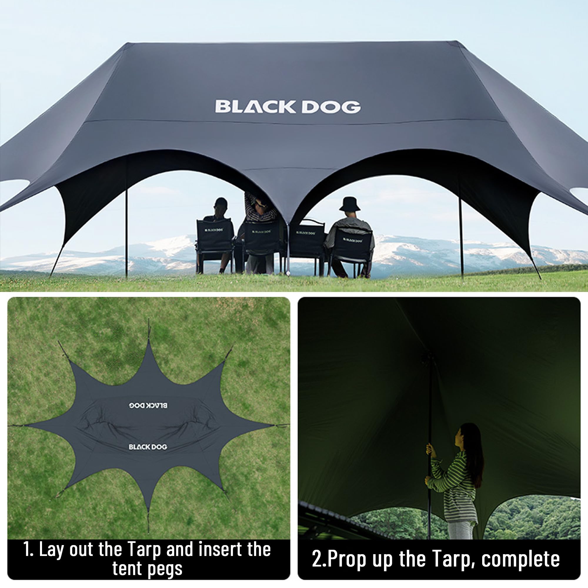 Large 16 to 20 Person Waterproof Camping Tarp Shelter