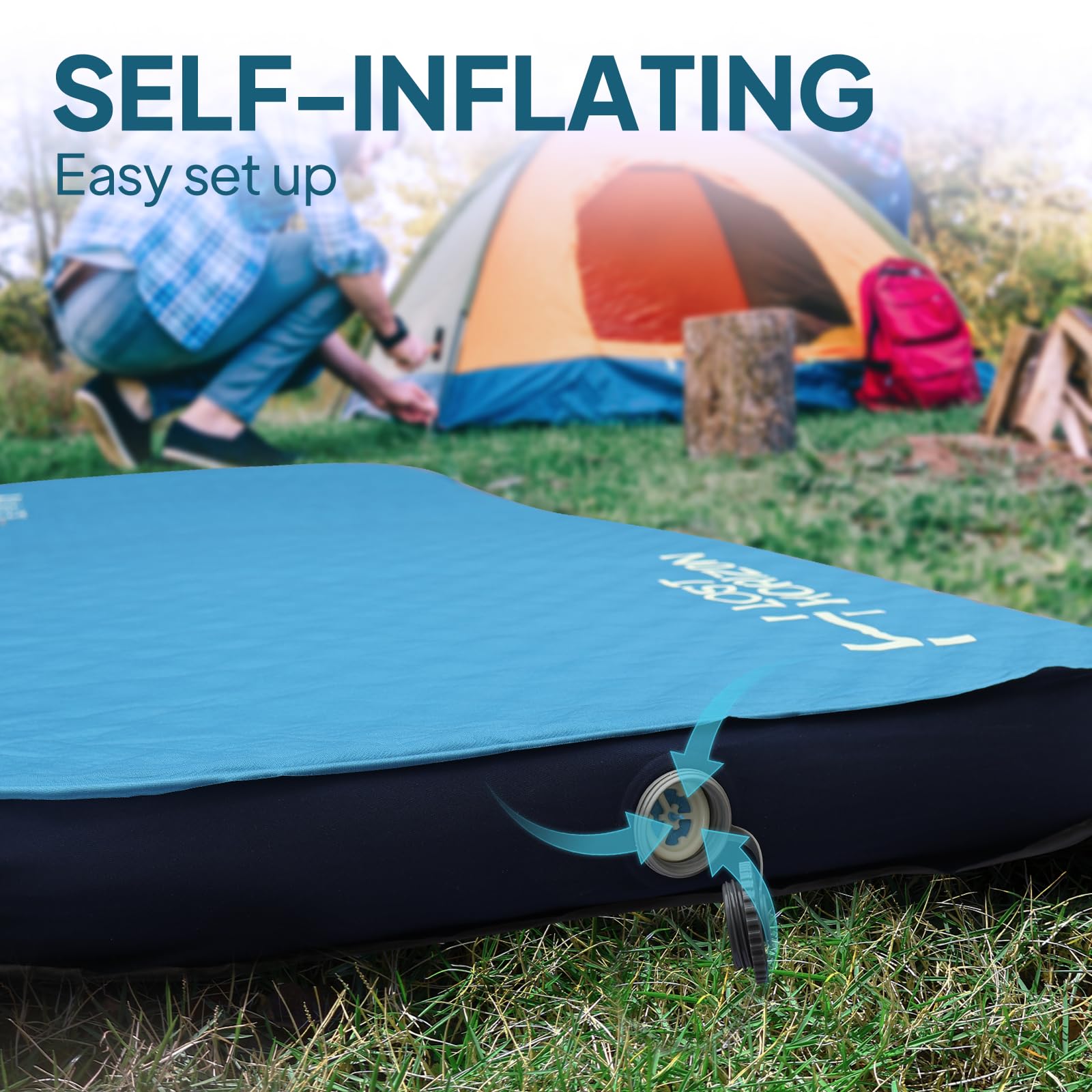 Self Inflating Air and Foam Camping Mattress Sleeping Pad