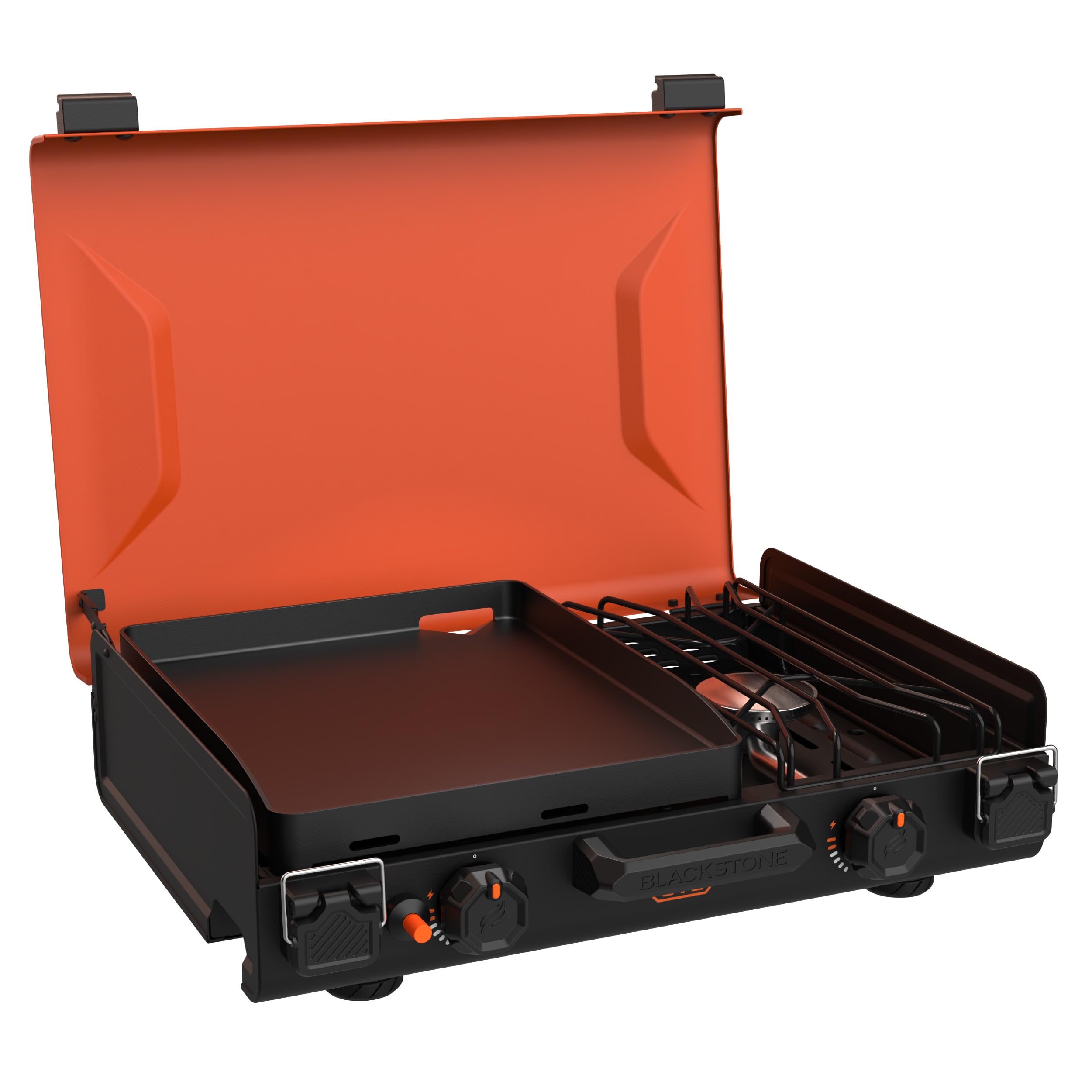 Camping Griddle with Side Burner for Outdoor Cooking