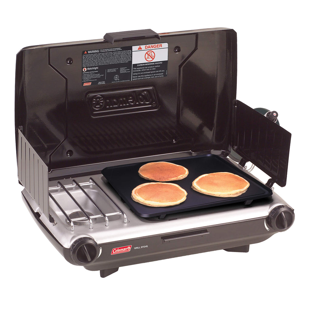 Tabletop Camping Grill Stove with Dual Adjustable Burners