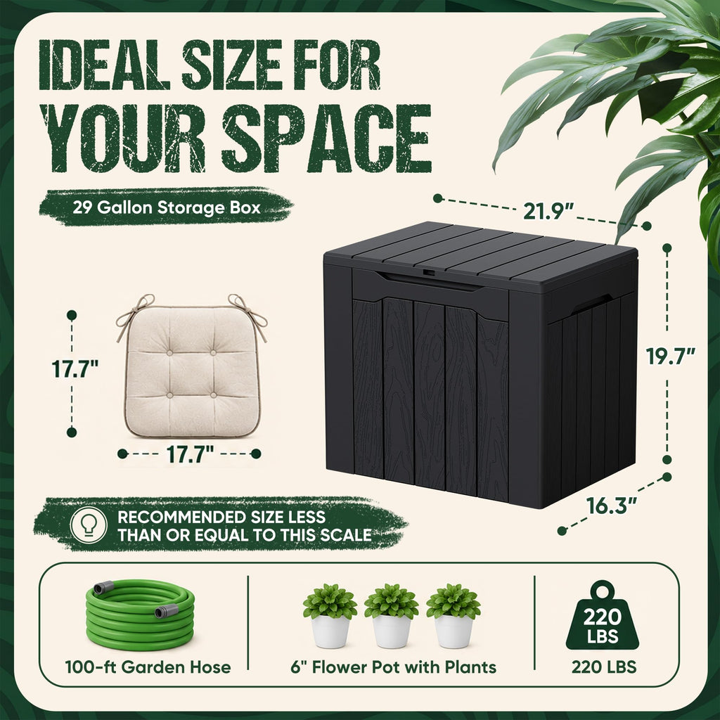 Large Waterproof Lockable Outdoor Resin Storage Box