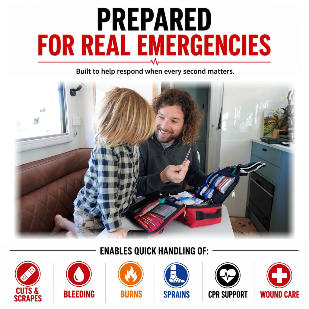 142 Piece Large First Aid Kit for Emergency Response