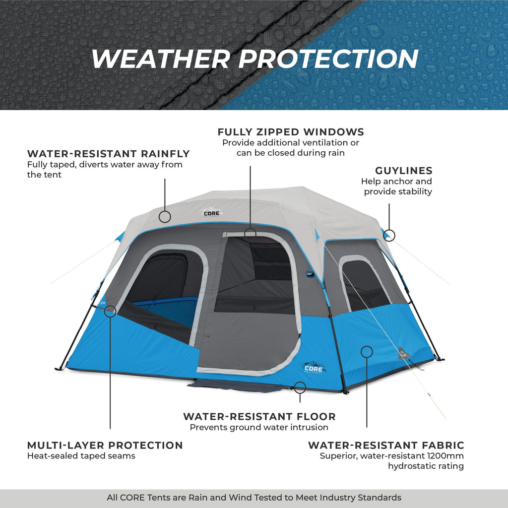 Family Multi Room Instant Cabin Tent with LED Lighting