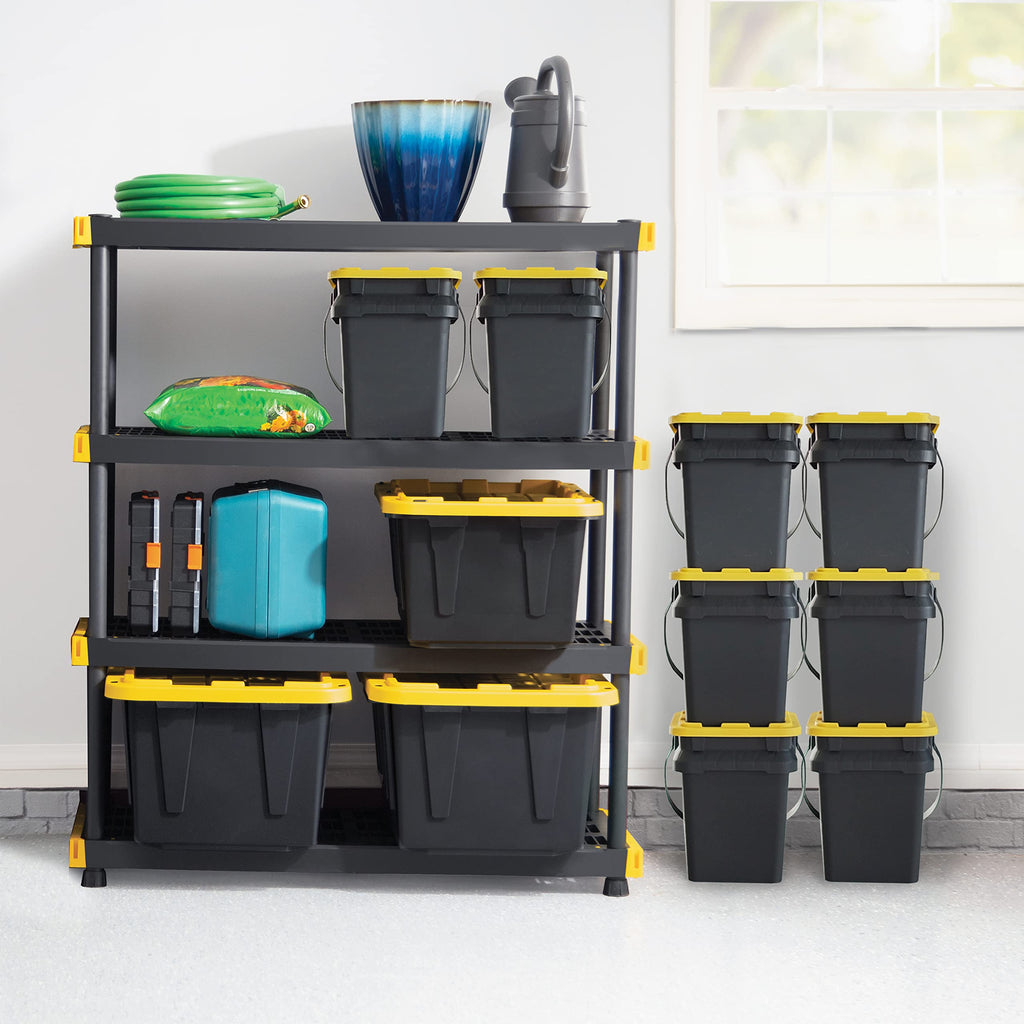 Heavy Duty Storage Shelving System with Storage Containers