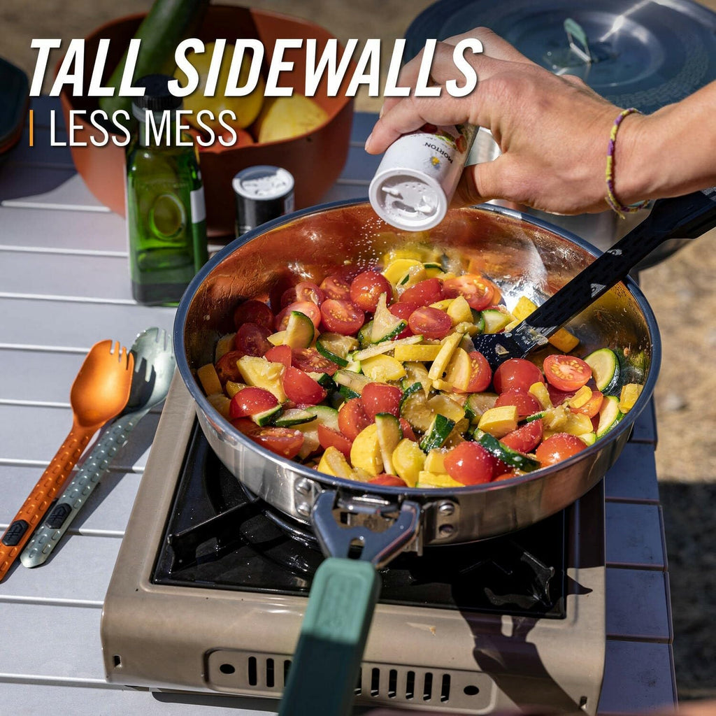 Dishwasher Safe Camping Cookware Set with Pots Plates and Bowls
