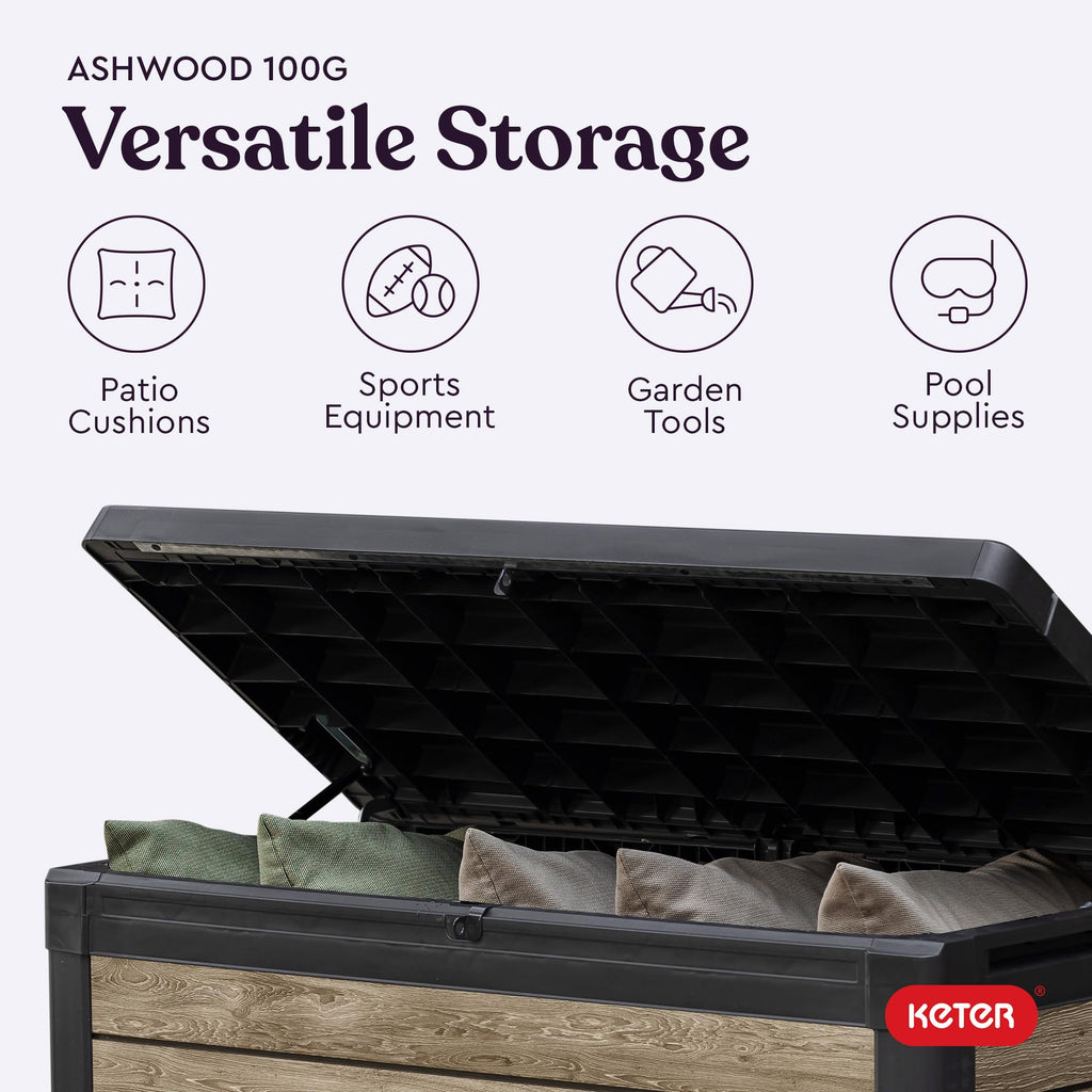 Resin Outdoor Storage Box and Patio Side Table