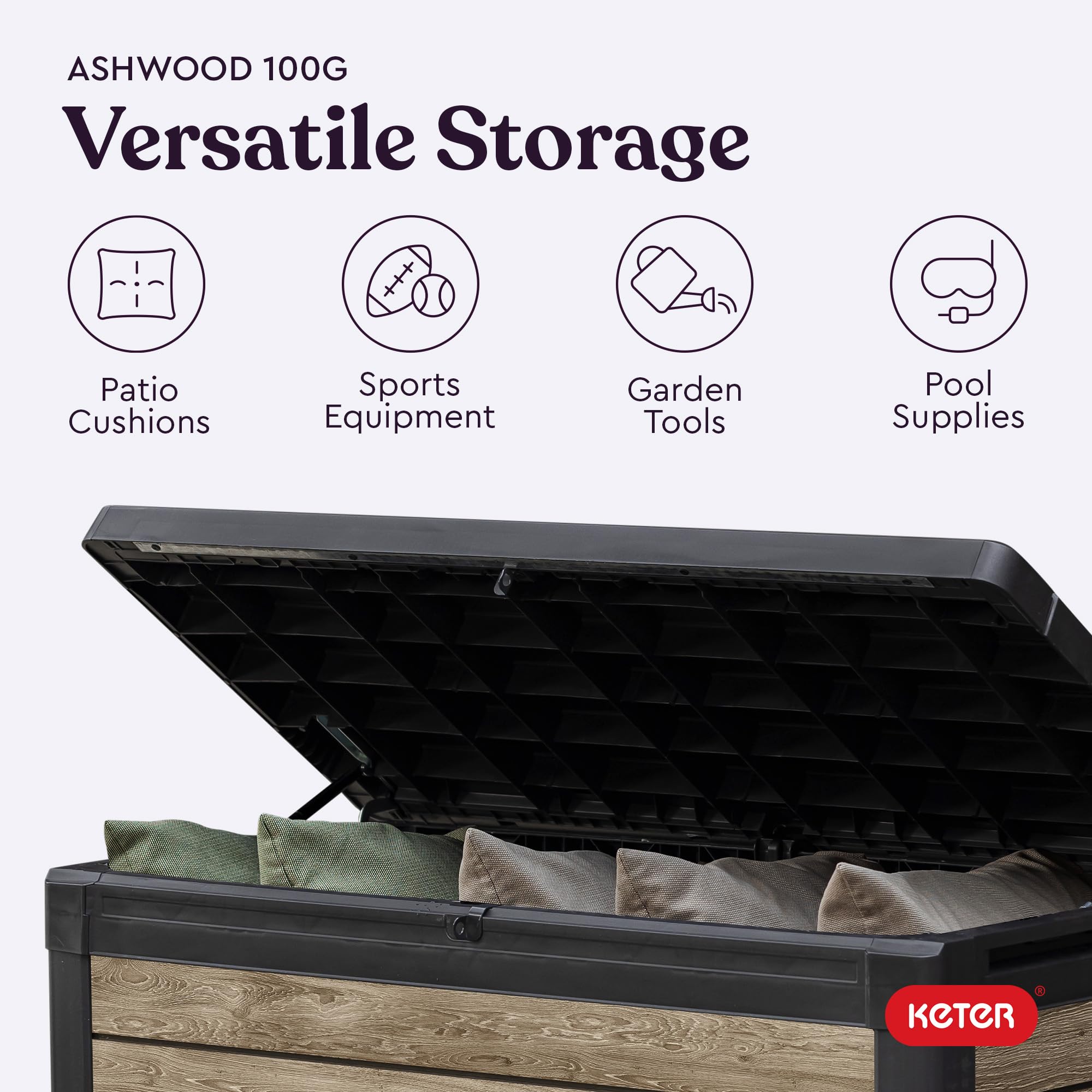 Resin Outdoor Storage Box and Patio Side Table
