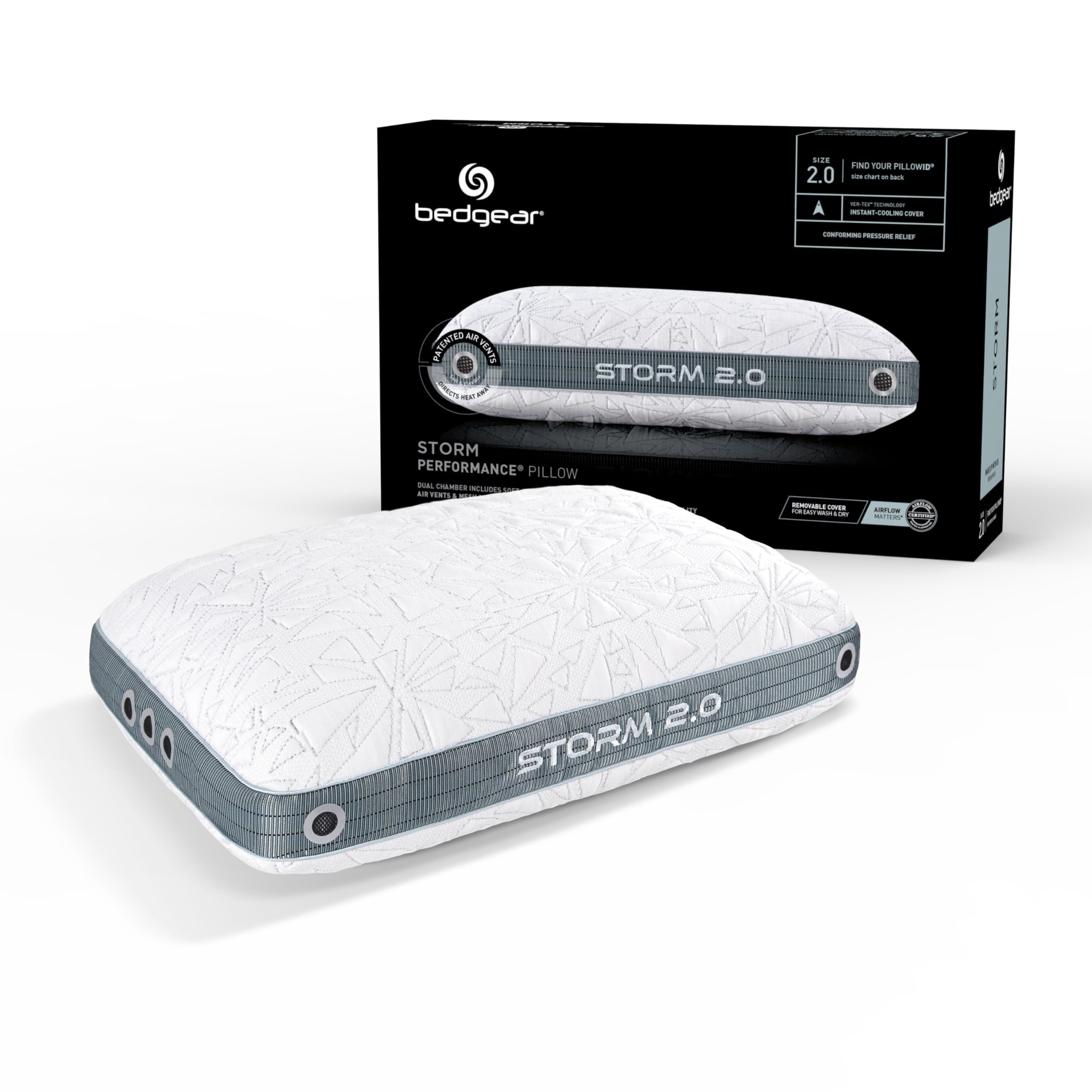 Cooling Medium Firm Side Sleeper Pillow with Airflow Mesh