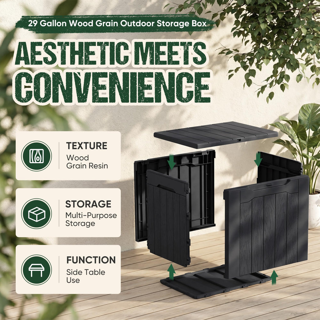 Large Waterproof Lockable Outdoor Resin Storage Box