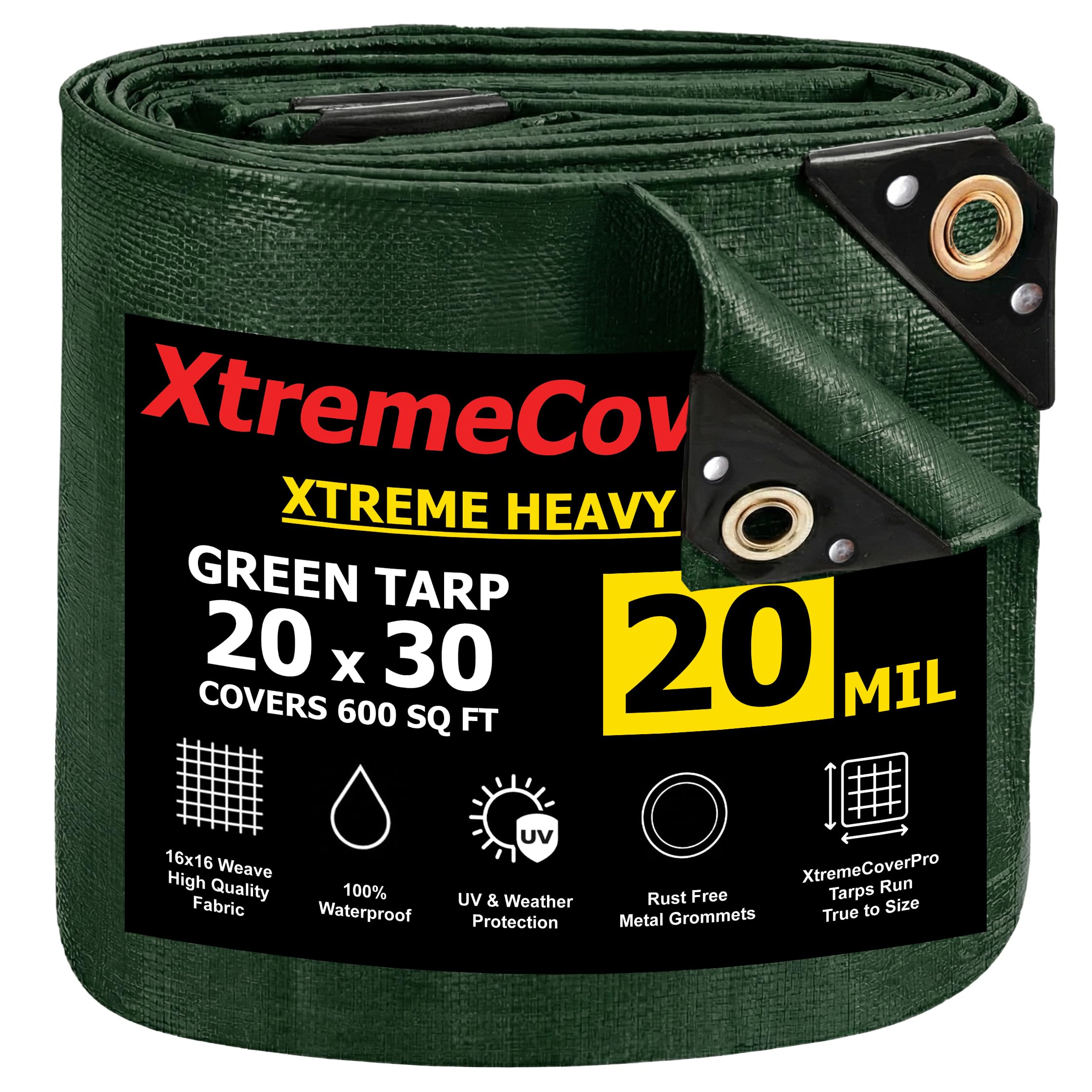 Heavy Duty 20 Mil Waterproof UV Resistant Outdoor Tarp