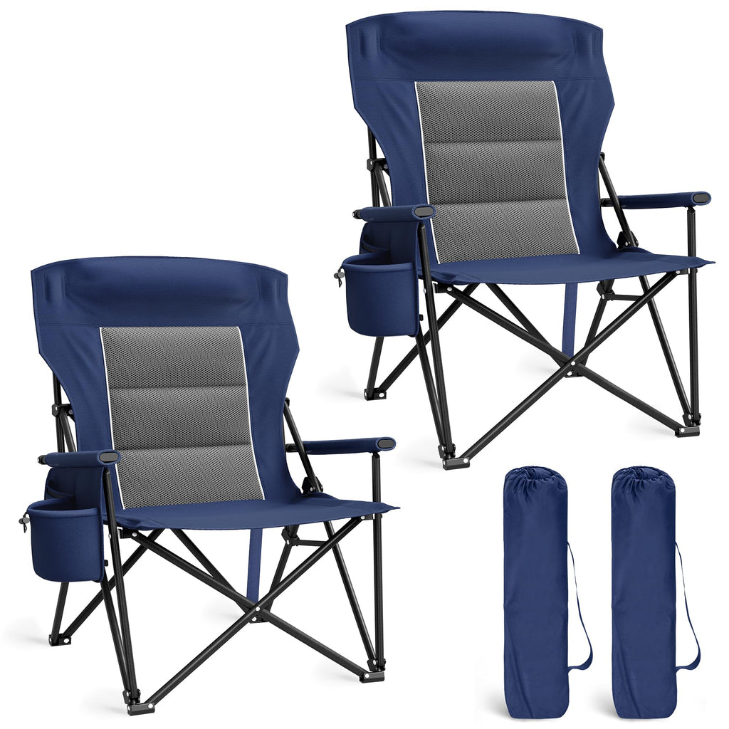 Oversized Heavy Duty Camping Chair with 29 Inch High Back