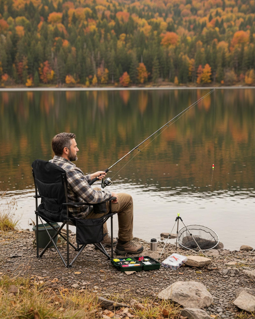 Oversized Heavy Duty Camping Chair with Lumbar Support
