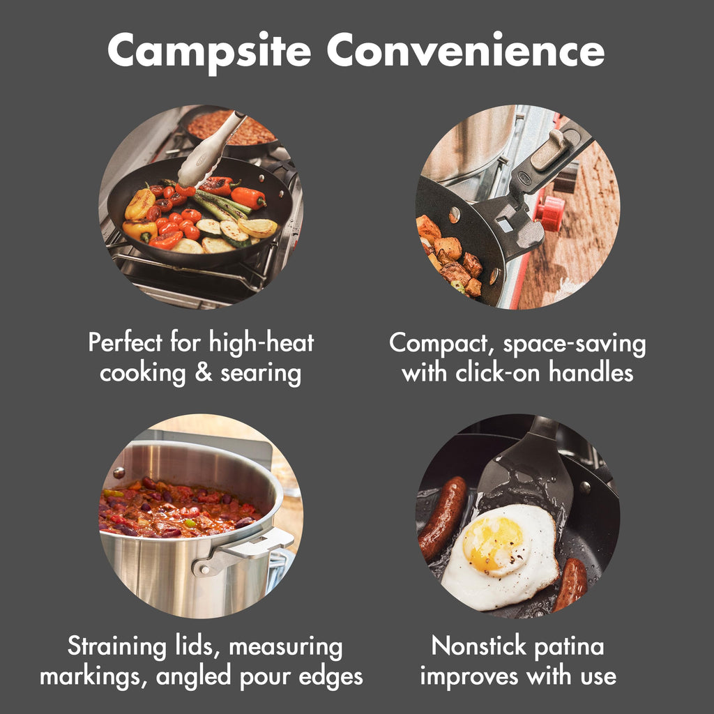 Outdoor Carbon Steel Frying Pan Skillet Induction Oven Safe