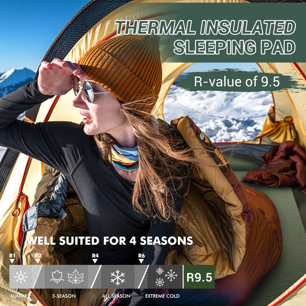 Ultra Thick Self Inflating Memory Foam Camping Sleeping Pad