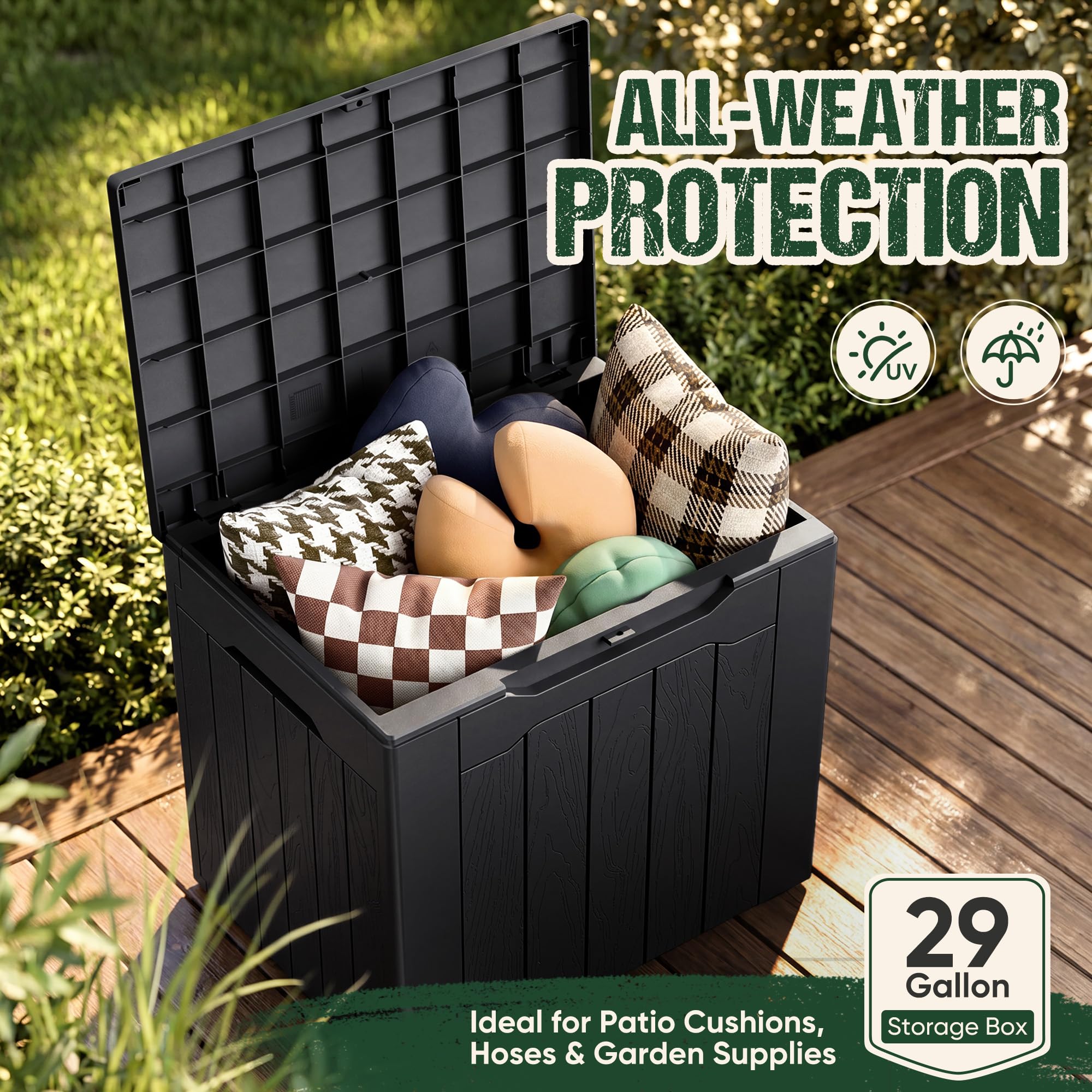 Large Waterproof Lockable Outdoor Resin Storage Box