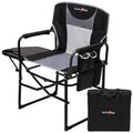Oversized Folding Directors Camping Chair with Side Table