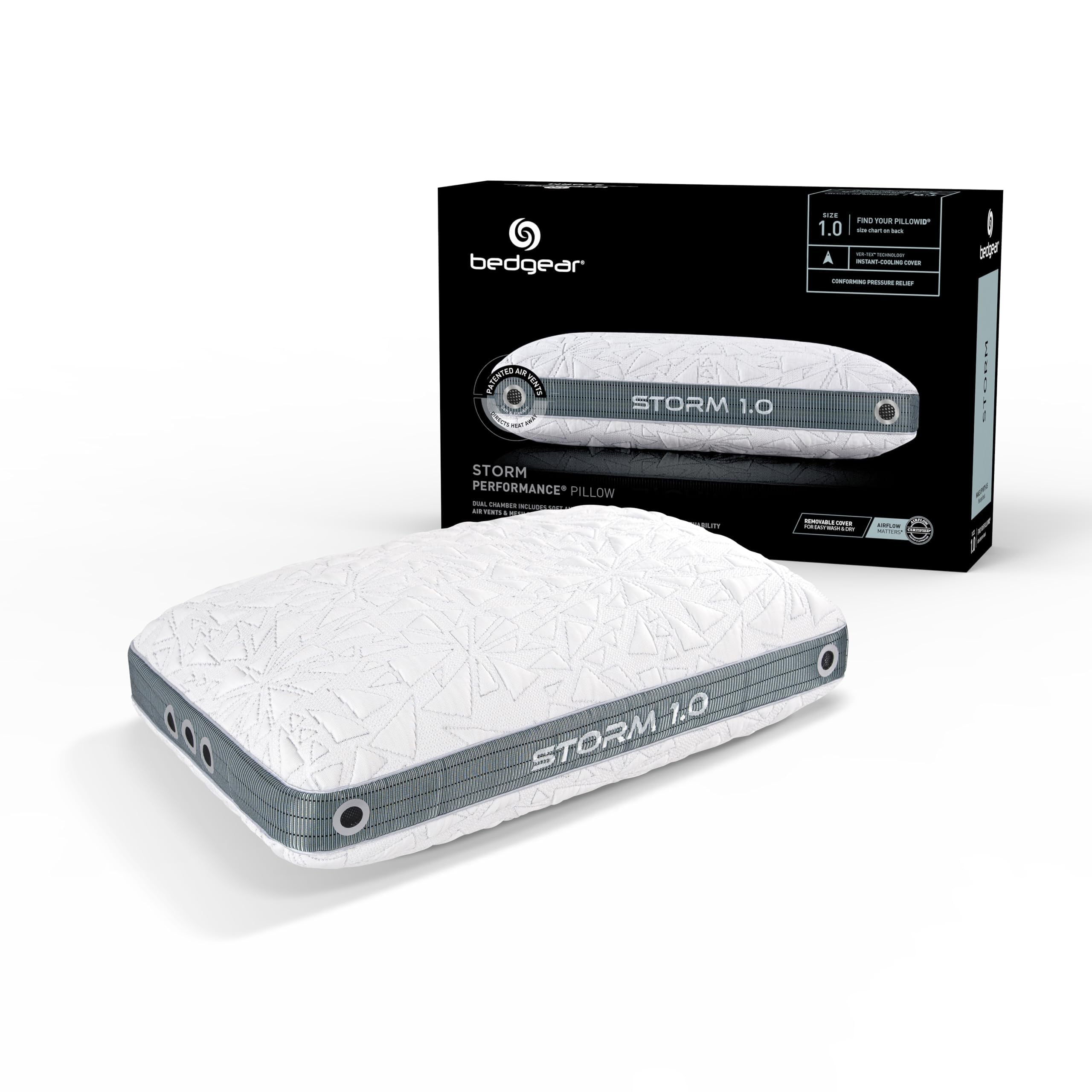 Cooling Medium Firm Side Sleeper Pillow with Airflow Mesh