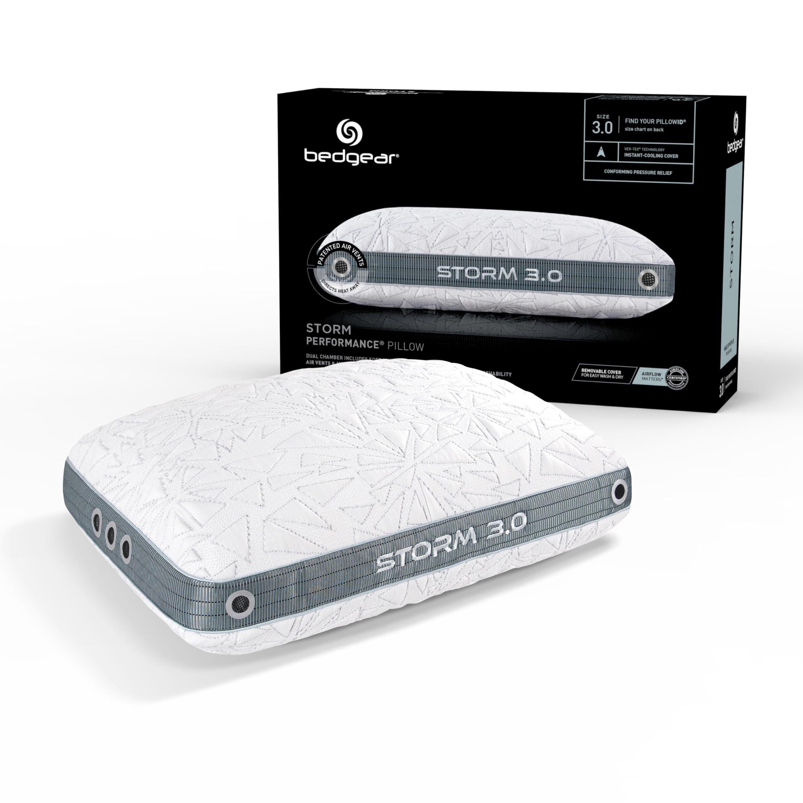 Cooling Medium Firm Side Sleeper Pillow with Airflow Mesh