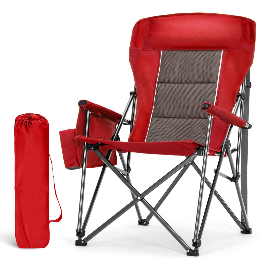 Oversized Heavy Duty Camping Chair with 29 Inch High Back